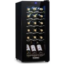 Klarstein 18 Slim Uno Wine 50l 18Fl Touch Transparent, Black
