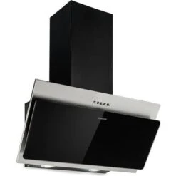 Klarstein Cooker Extractor Hood Head Free Hood Push Control, Transparent, Black