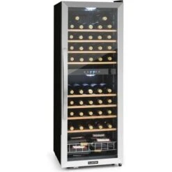 Klarstein Vinamour 54 Duo Wine Refrigerator Transparent, Silver