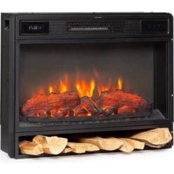 Klarstein Vulsini Electric Fireplace 1900 W Led Technology Remote Control Black