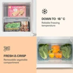 Klarstein Fridge & Freezer Combination 97l/39l Red