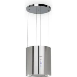 Klarstein Island Hood Ø35cm Recirculation, Transparent, Black, Silver